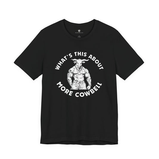 Black t-shirt with a graphic text on a white background