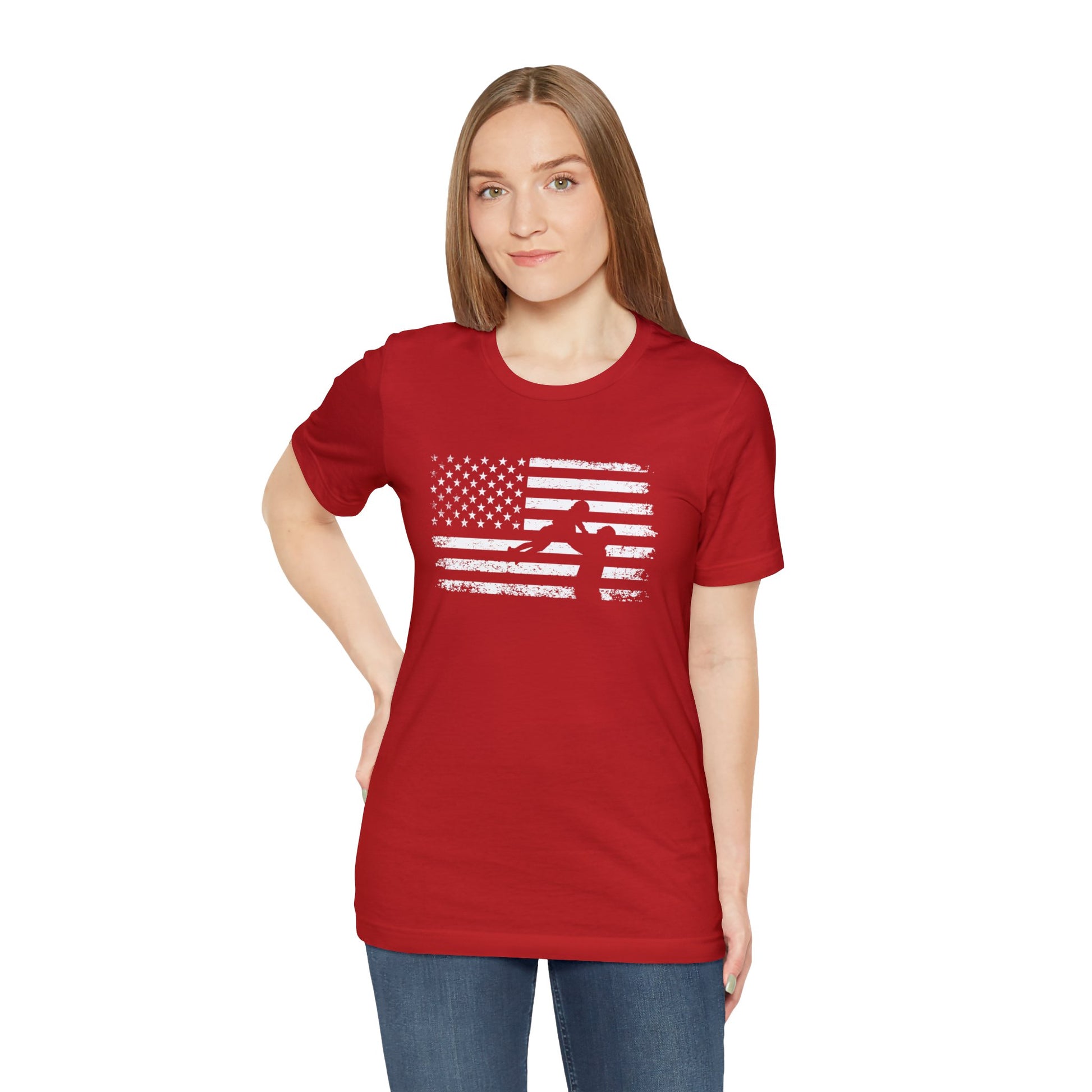 Gift for Dad American Flag Graphic Tee 