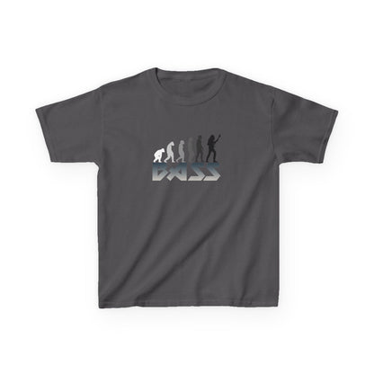 Gray t-shirt with 'BASS' evolution graphic on a white background