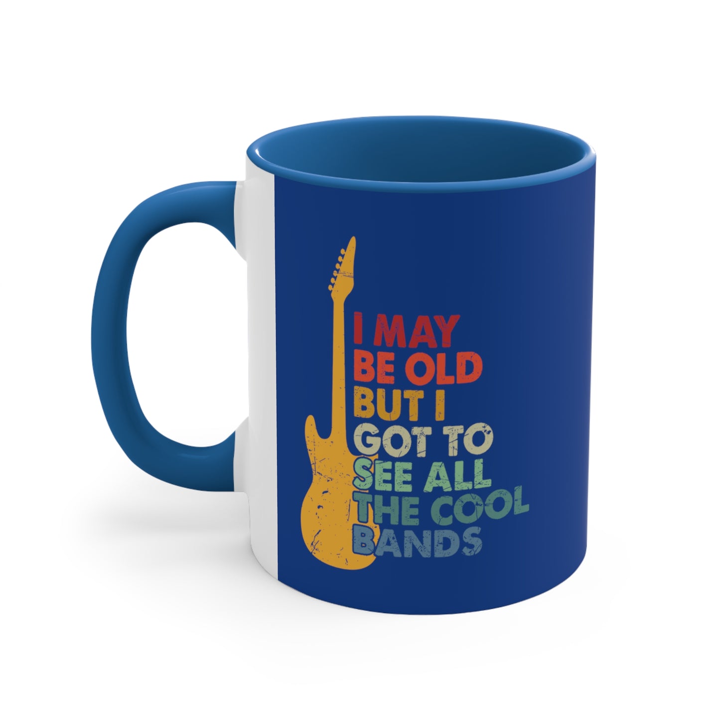 Accent Coffee Mug Funny Guitar Music Blue