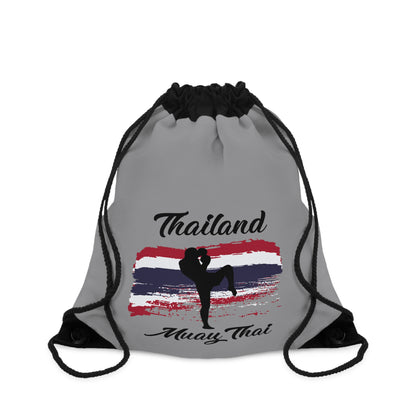 Athletic Accessory Drawstring Bag Thailand Muay Thai Grey