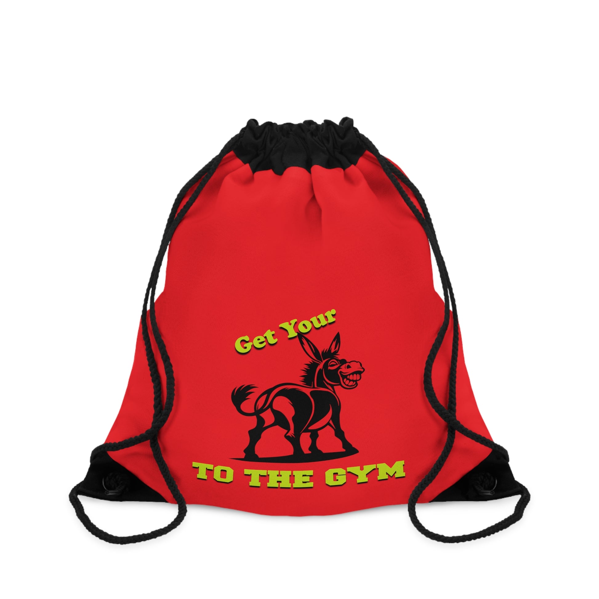 Funny Drawstring Gym Bag Red