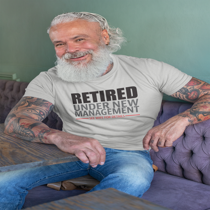 Funny Retirement Graphic Tee grey