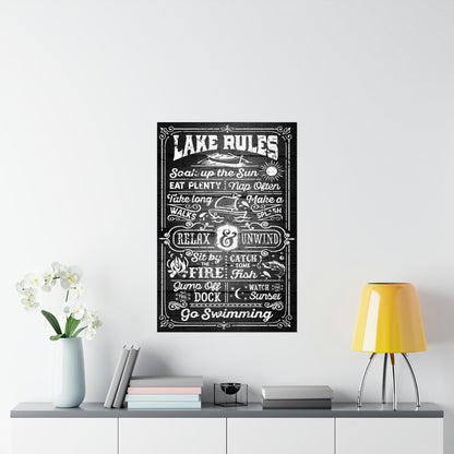 Cool Funny Poster Lake Boat Swimming 