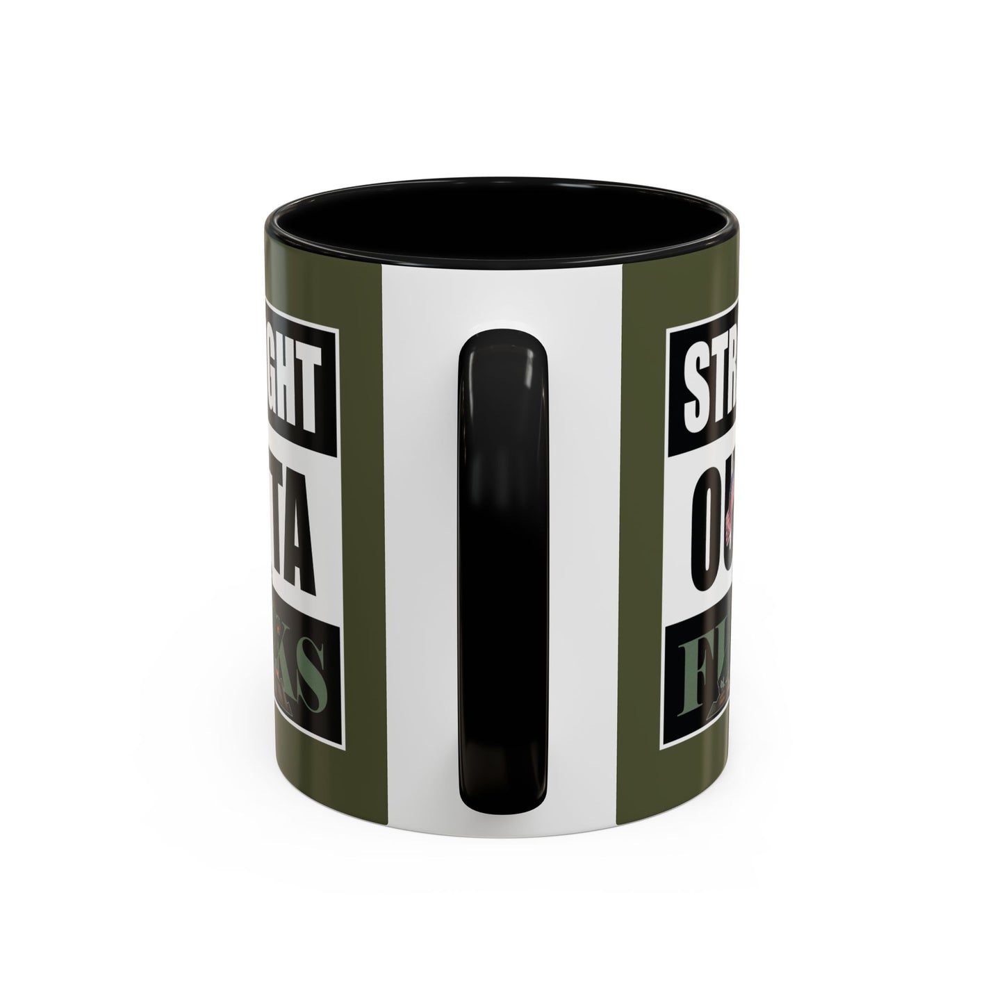 Mug with text design on a white background