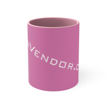 Accent Coffee Mug Logo Fan Vendor Pink