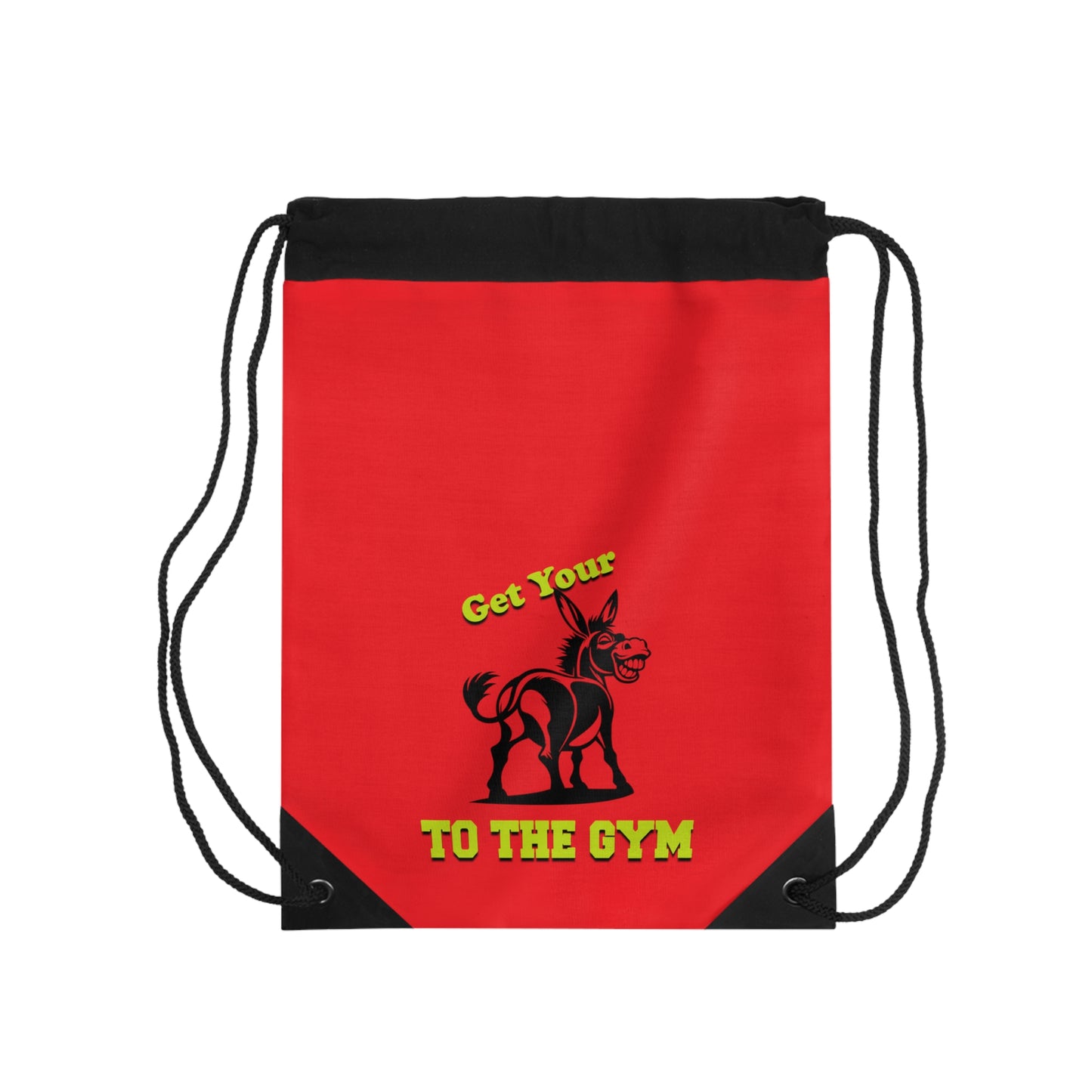 Funny Drawstring Gym Bag Red