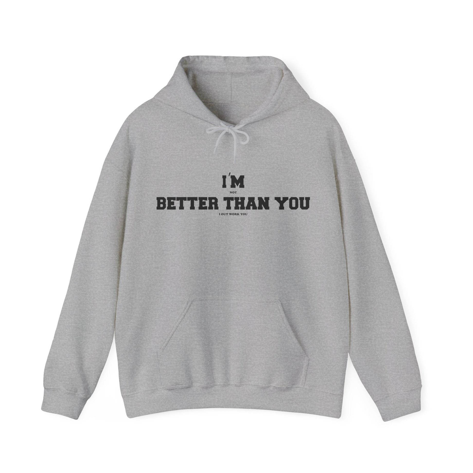 Unisex Hoodie Motivational Sports Grey