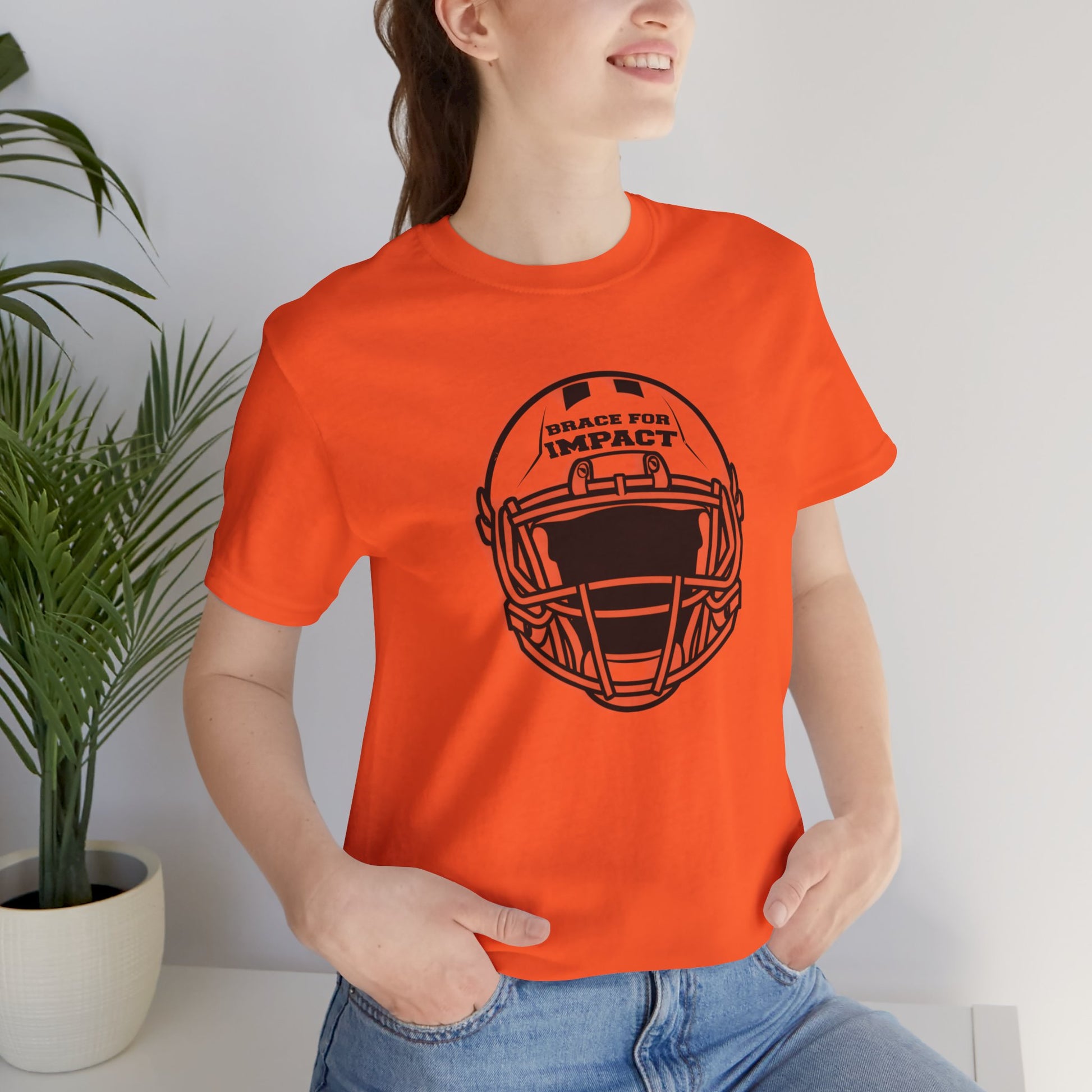 Motivational Unisex T-Shirt Football Orange