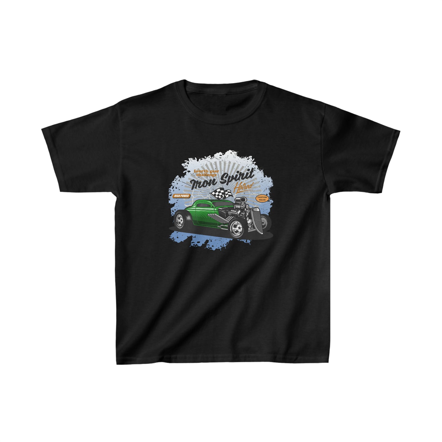 Kids Unisex T-Shirt Hot Rod Black