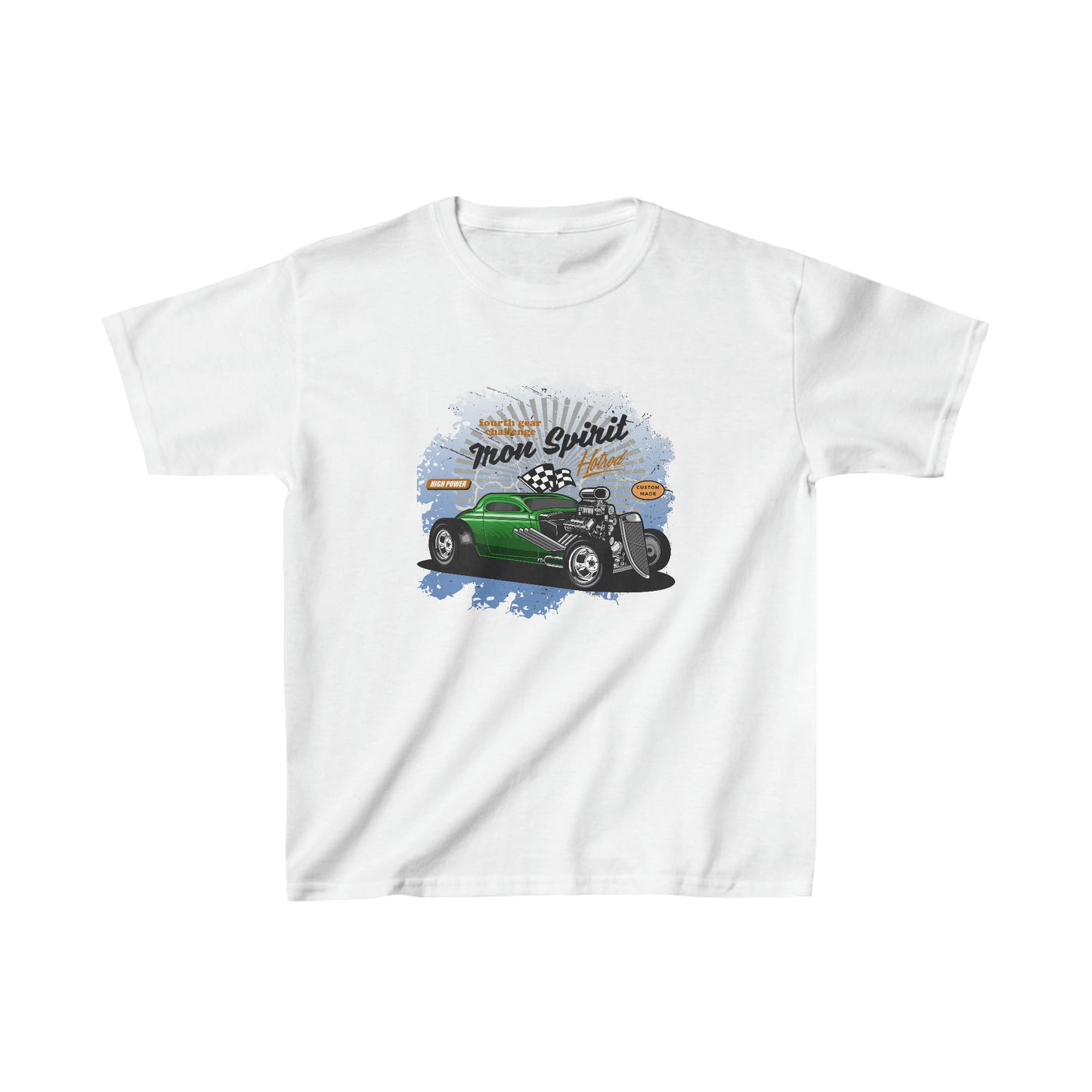 Kids Unisex T-Shirt Hot Rod White