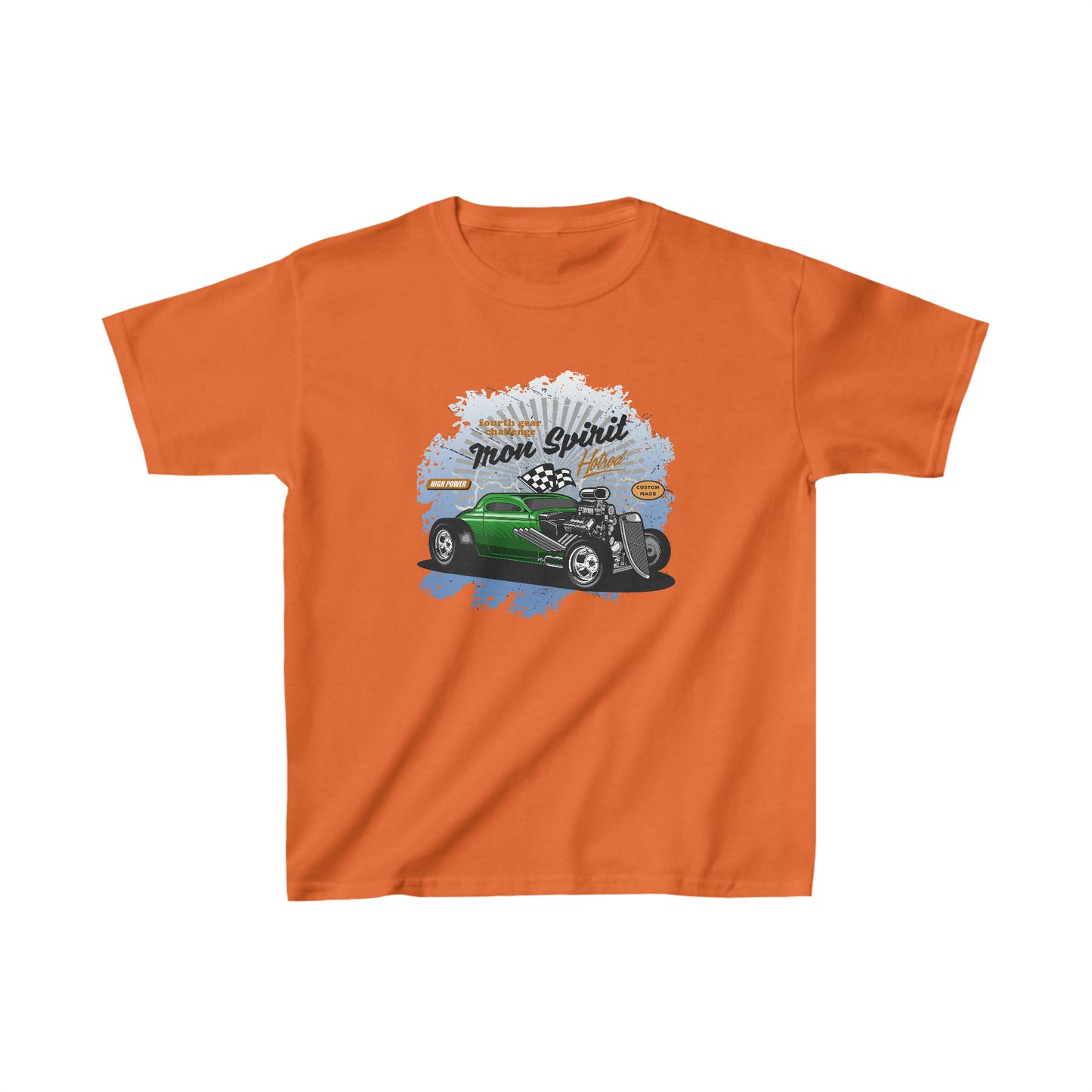 Kids Unisex T-Shirt Hot Rod Orange