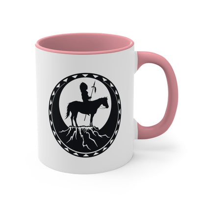 Accent Coffee Mug Native American Pink