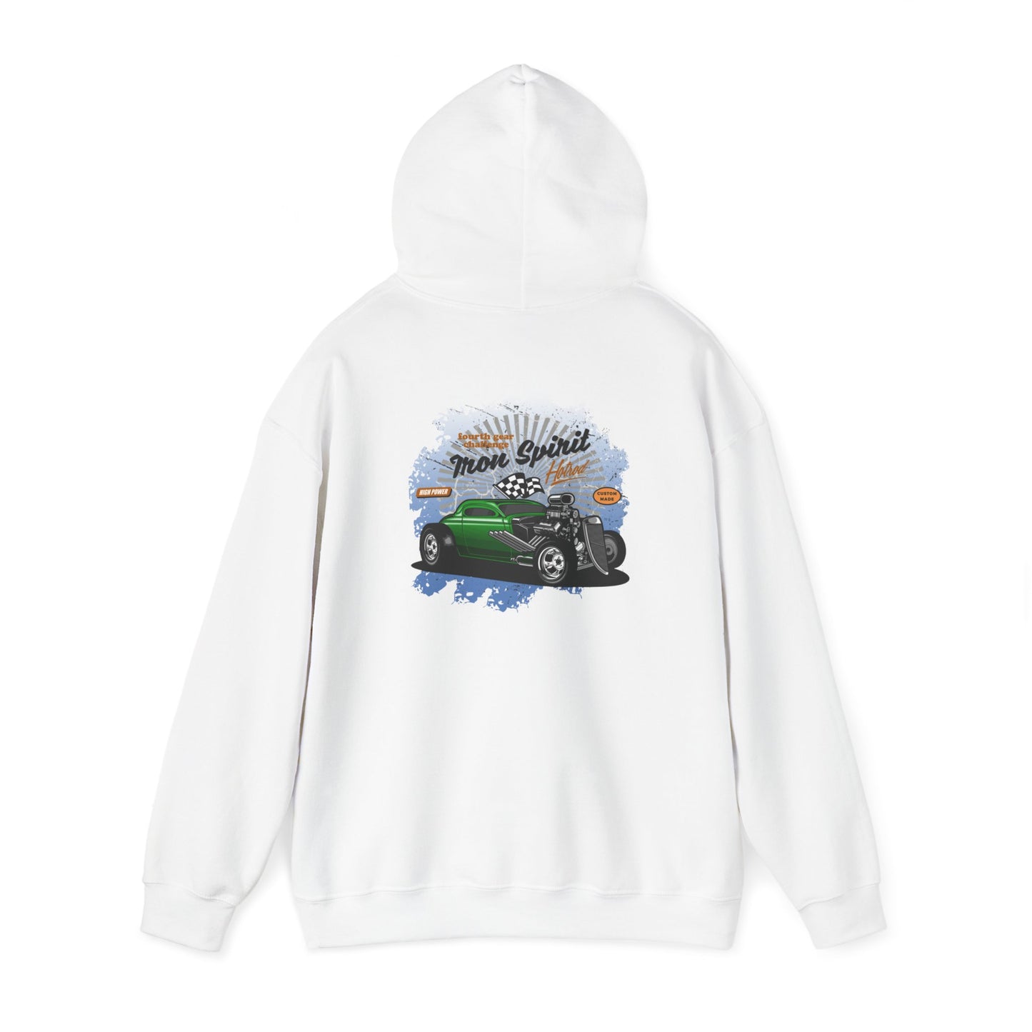 Cool Unisex Hoodie Hotrod Muscle Car Pink