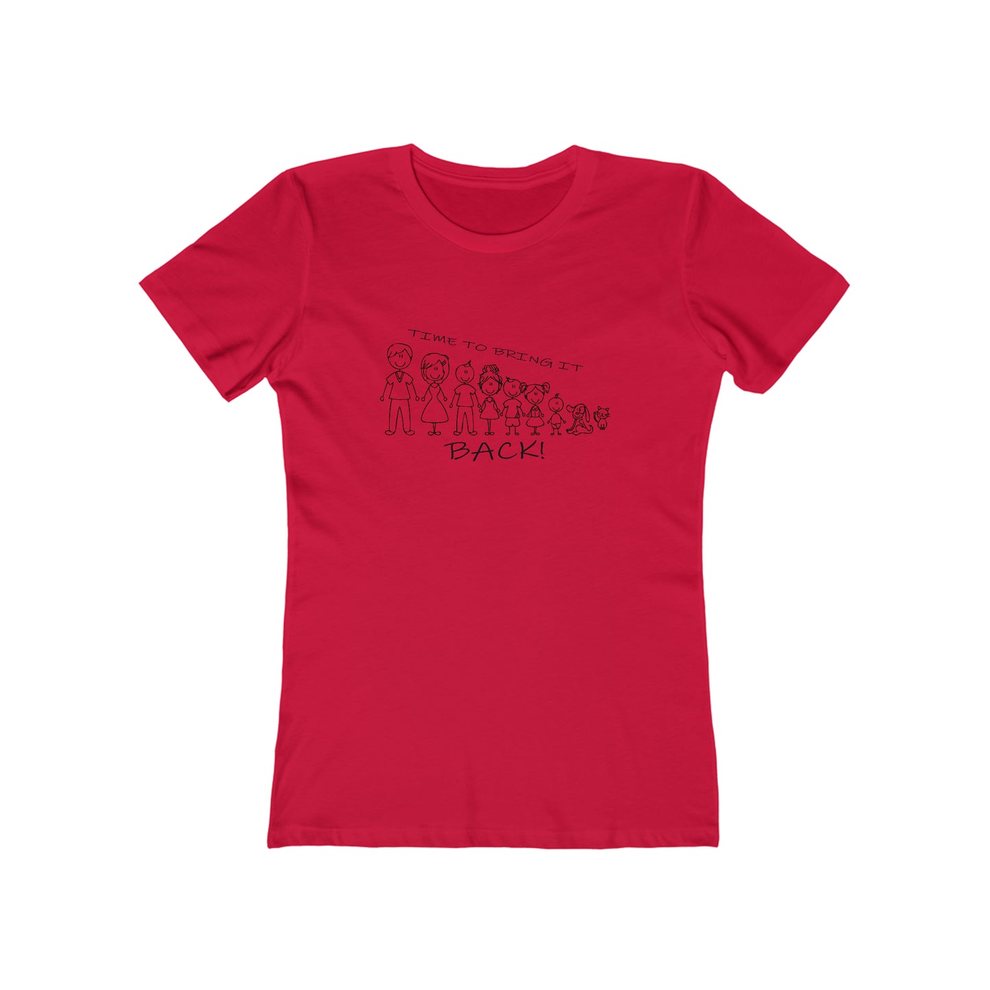 Positive Women's T-Shirt Inspirational Family Red