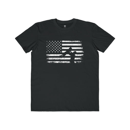 Patriotic Men's T-Shirt Dad Kid Black