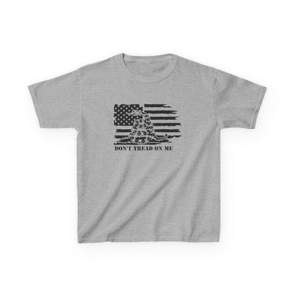 Gray t-shirt with graphic design on a white background