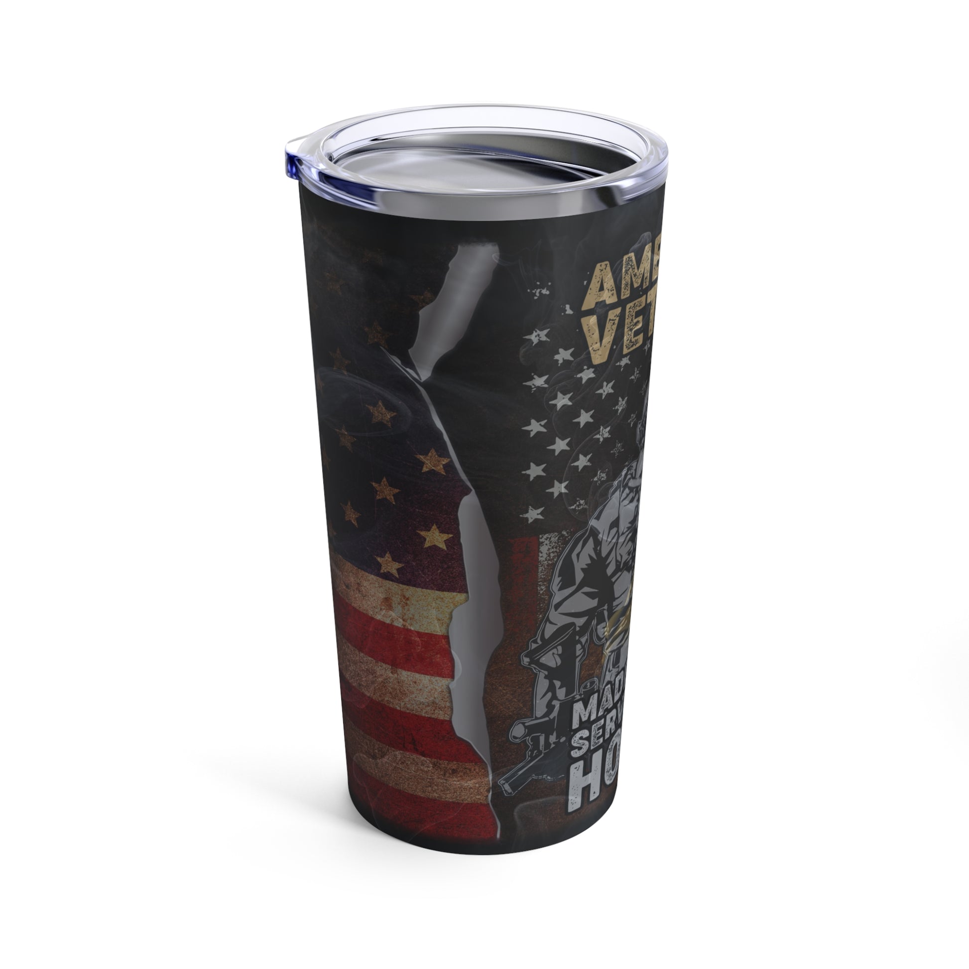 Cool Tumbler 20oz Patriotic American Flag Veteran Soldier 