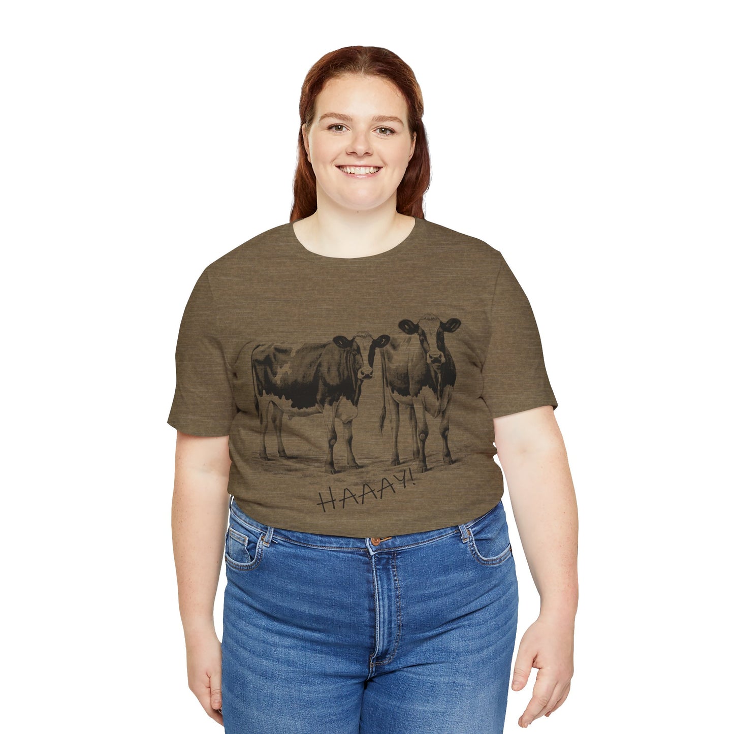 Funny Unisex T-Shirt Farm Cows Green