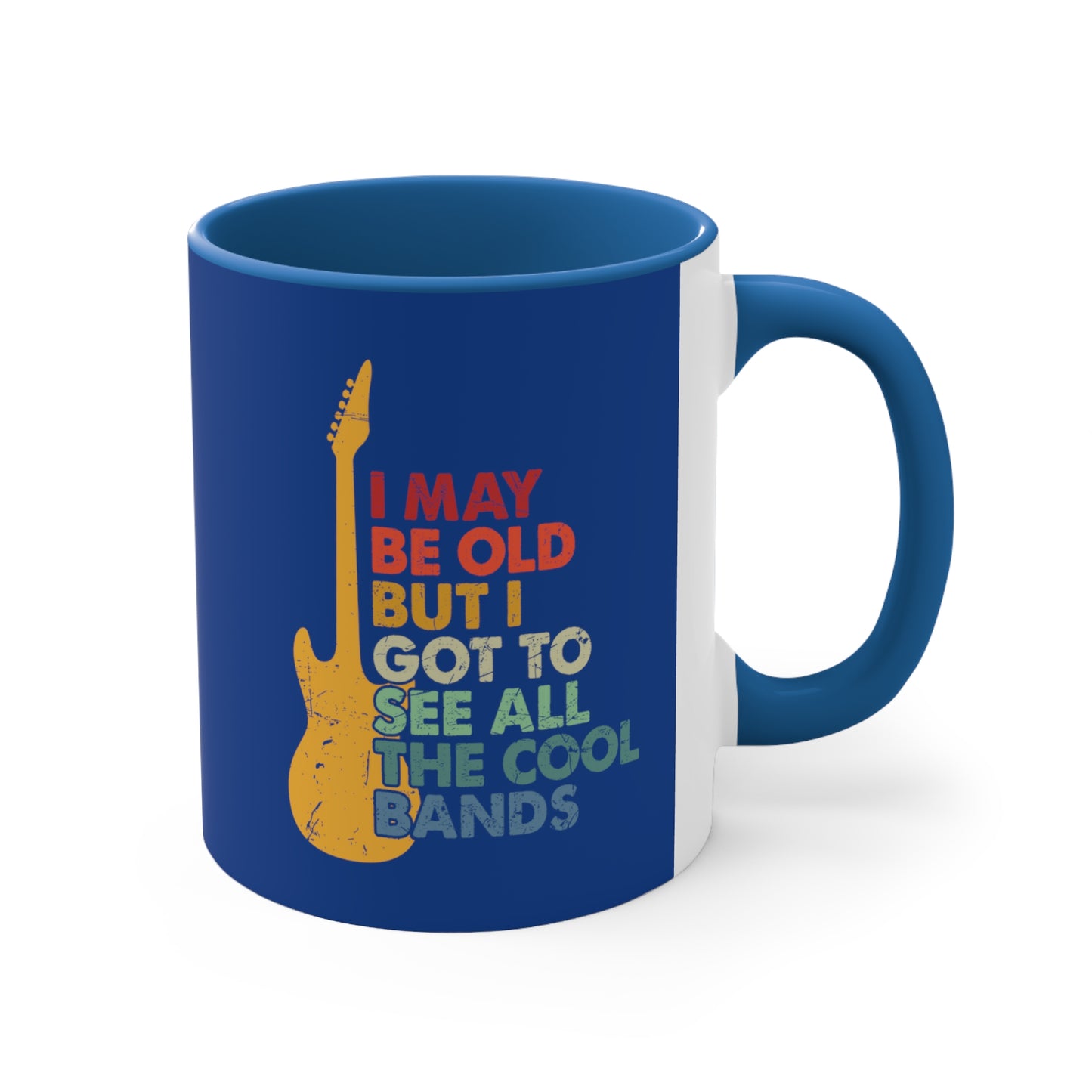 Accent Coffee Mug Funny Guitar Music Blue