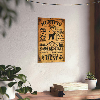 Cool Funny Hunting Poster Graphic Design Rules