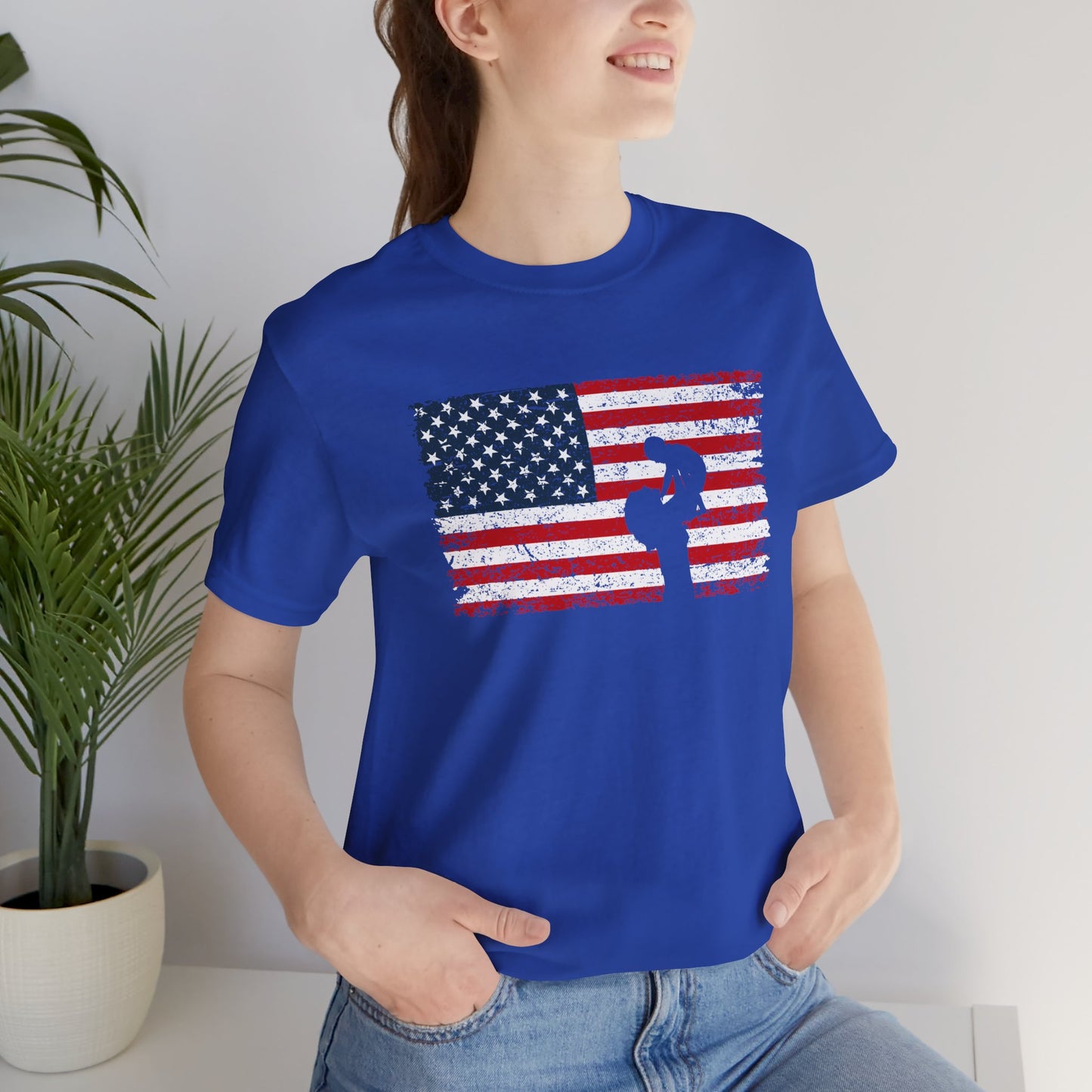 Unisex T-Shirt Mom America Blue