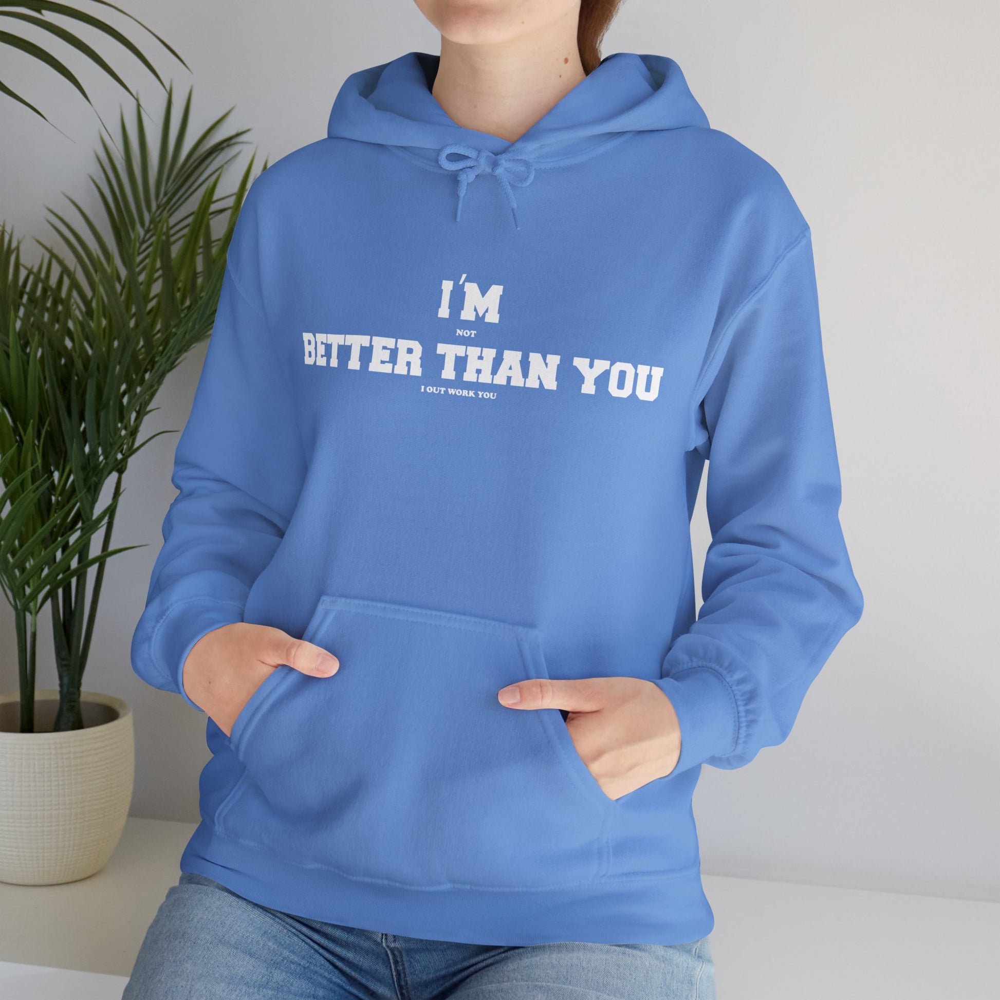 Unisex Hoodie Motivational Sports Blue