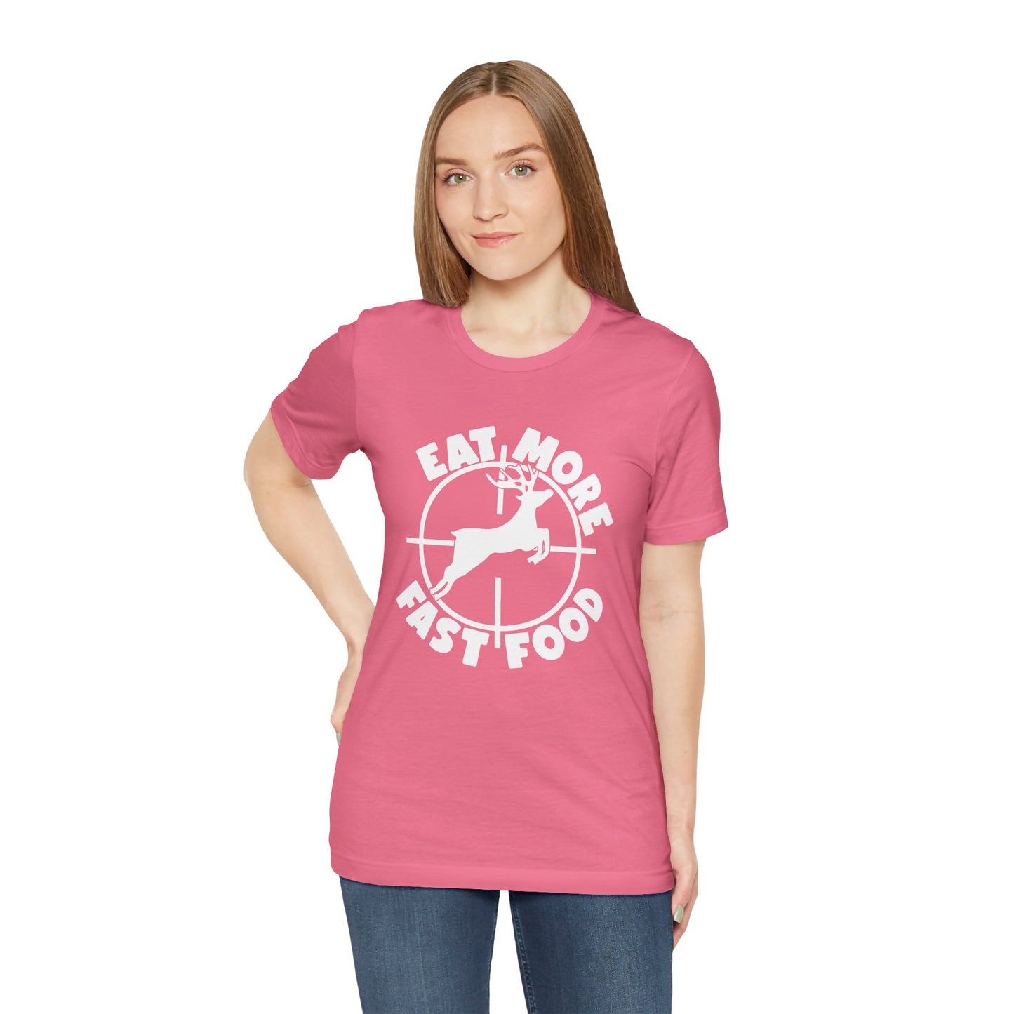 Funny Unisex T-Shirt Hunting Deer Pink