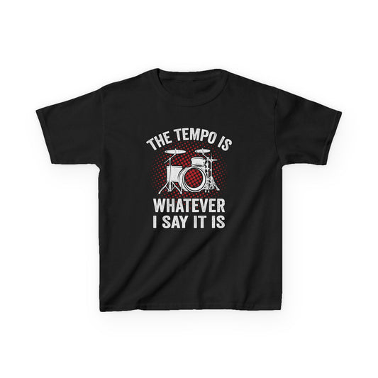 Black t-shirt with space for text or image on a white background