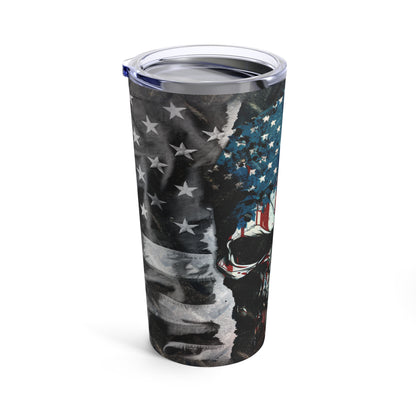 Cool Tumbler 20oz Patriotic Flag Skull