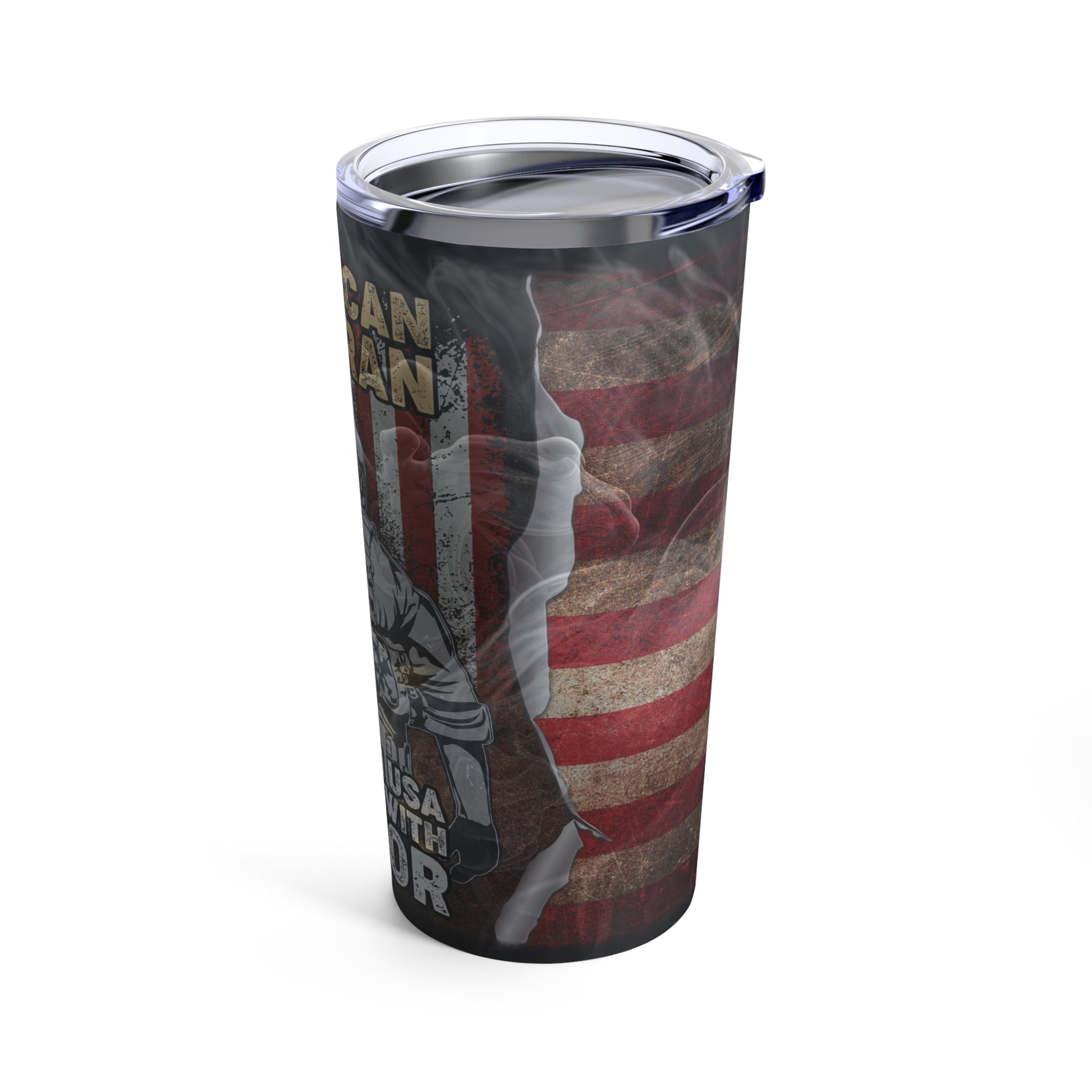 Cool Tumbler 20oz Patriotic American Flag Veteran Soldier 