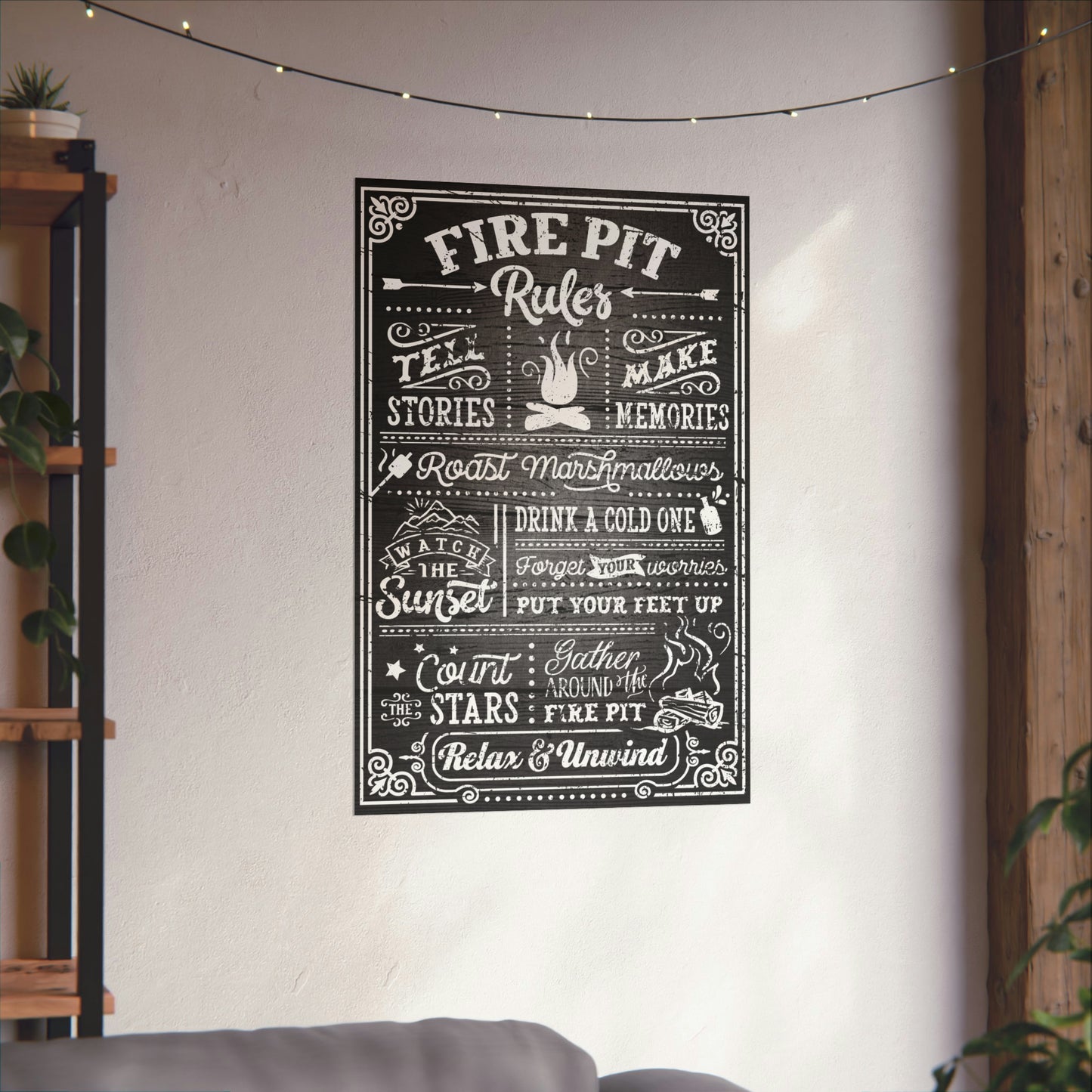 Cool Graphic Poster Fire Pit