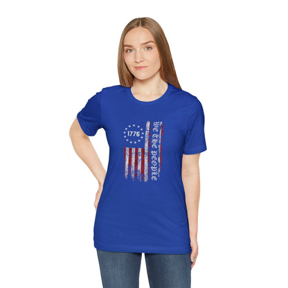 We The People American Flag Unisex Tee Blue