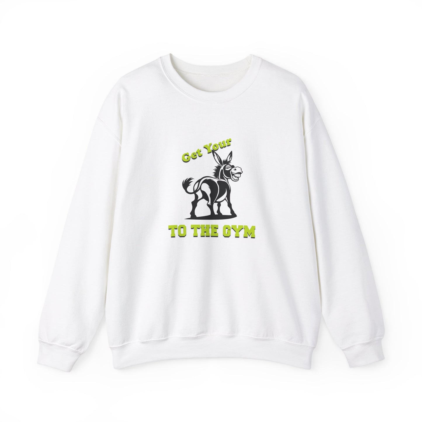 Unisex Funny Sweatshirt Gym Fitness White