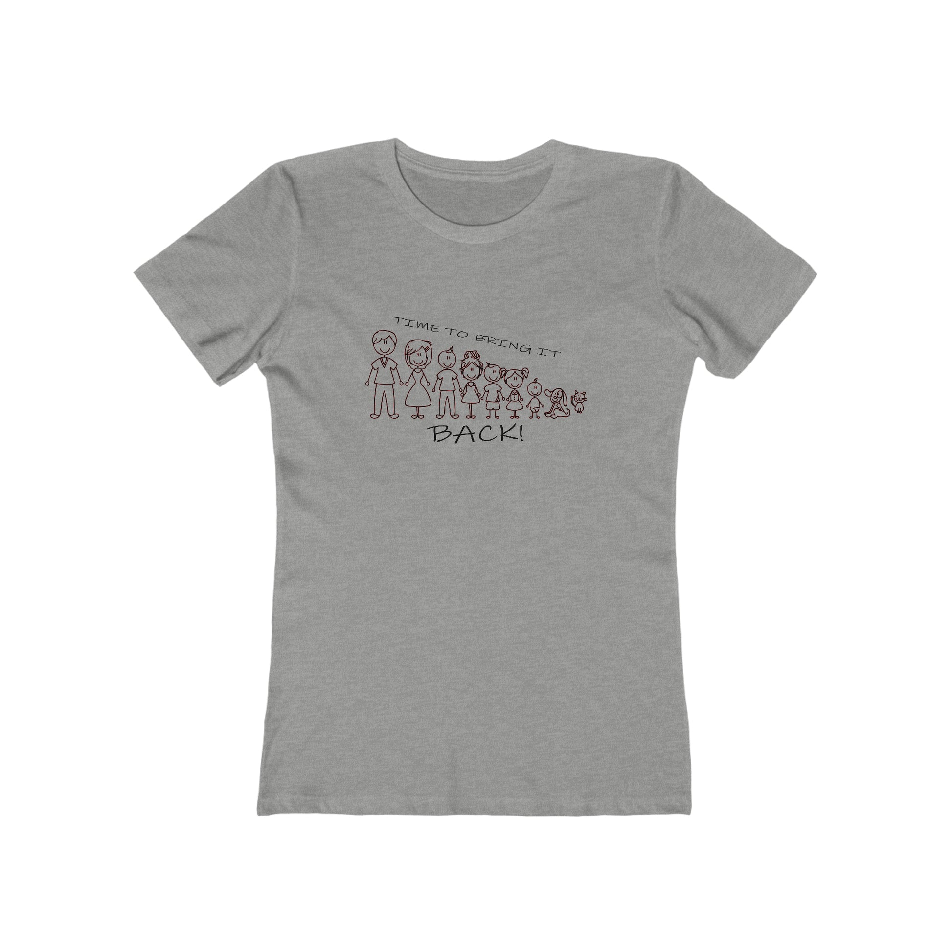 Positive Women's T-Shirt Inspirational Family Grey