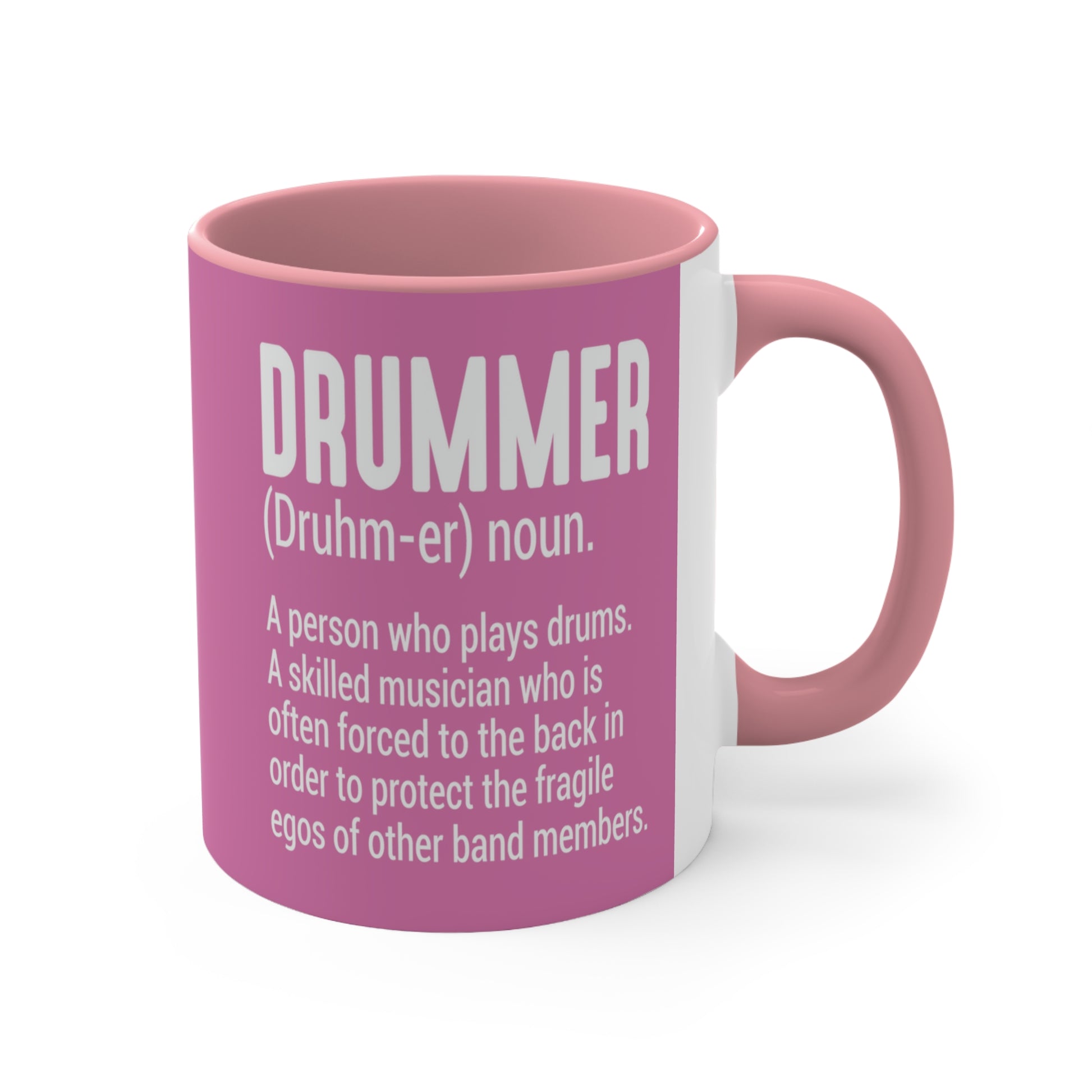 Accent Coffee Mug Drummer Music Pink