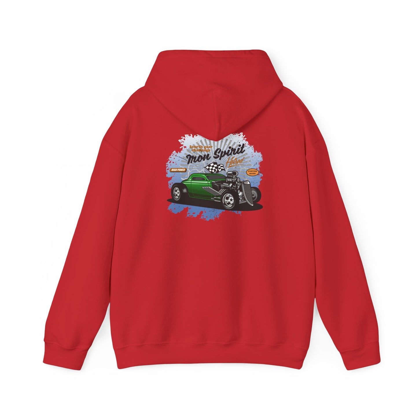 Cool Unisex Hoodie Hotrod Muscle Car Red