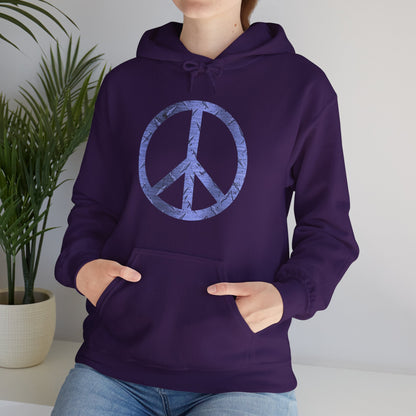 Cool Hoodie Graphic Peace Sign Purple