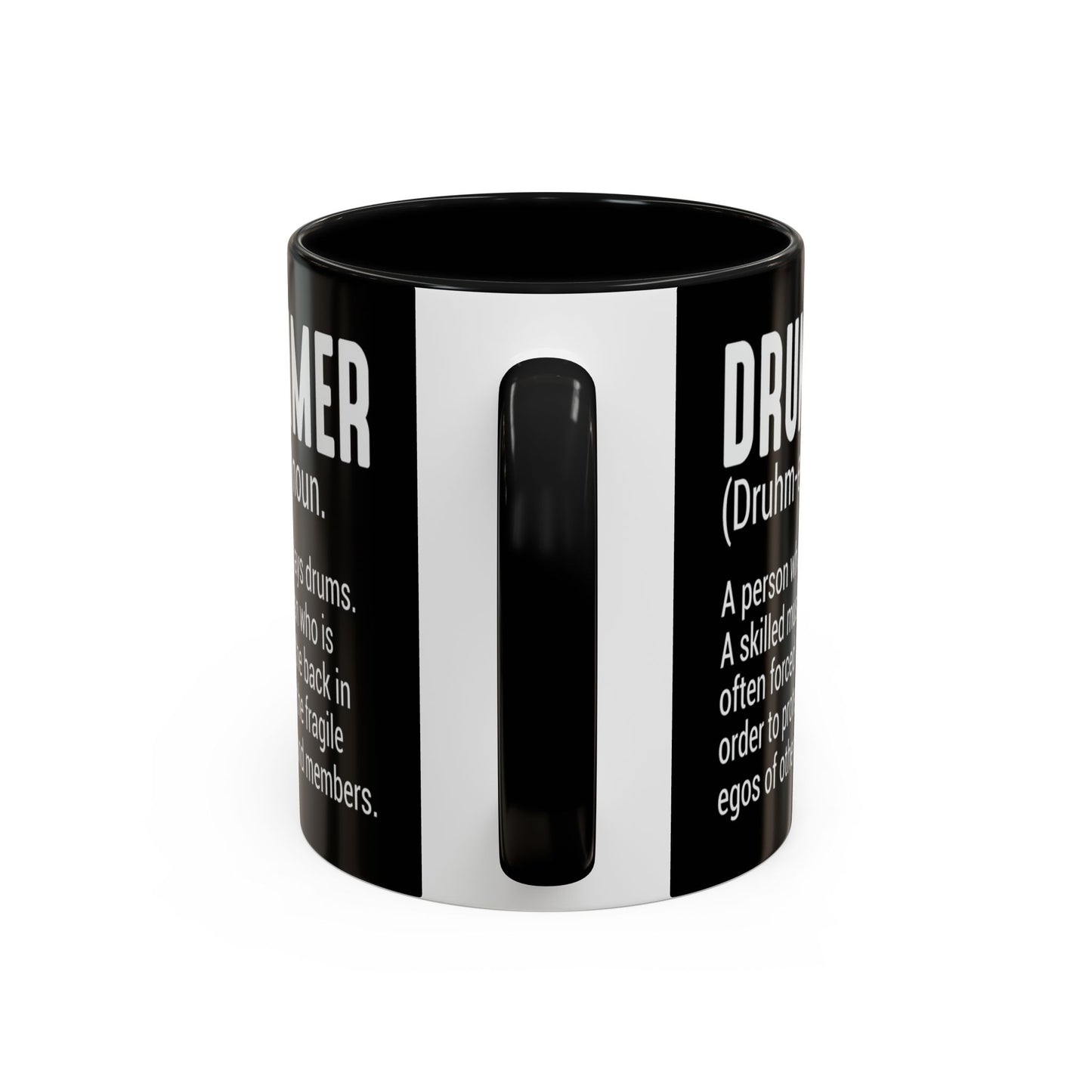 11oz Accent Coffee Mug - Funny Quote - Drummer Definition