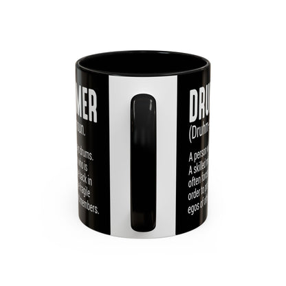11oz Accent Coffee Mug - Funny Quote - Drummer Definition