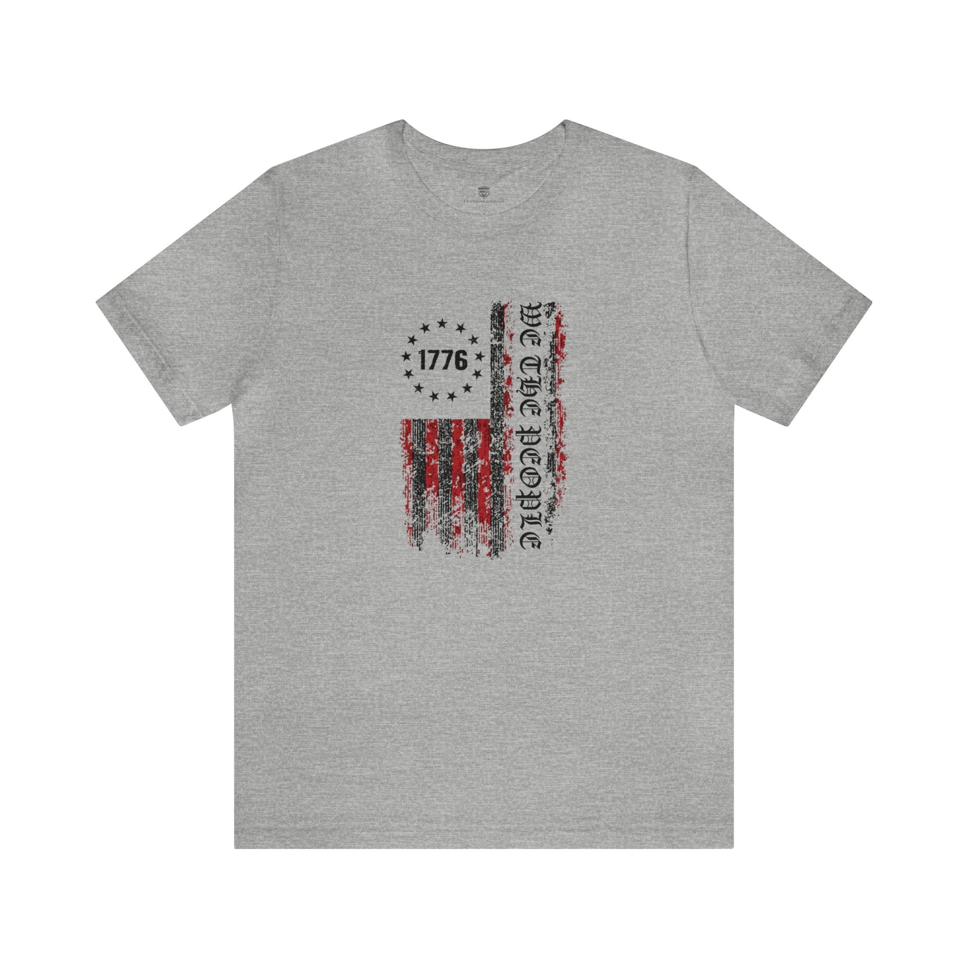 We The People American Flag Tee Grey