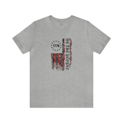 We The People American Flag Tee Grey