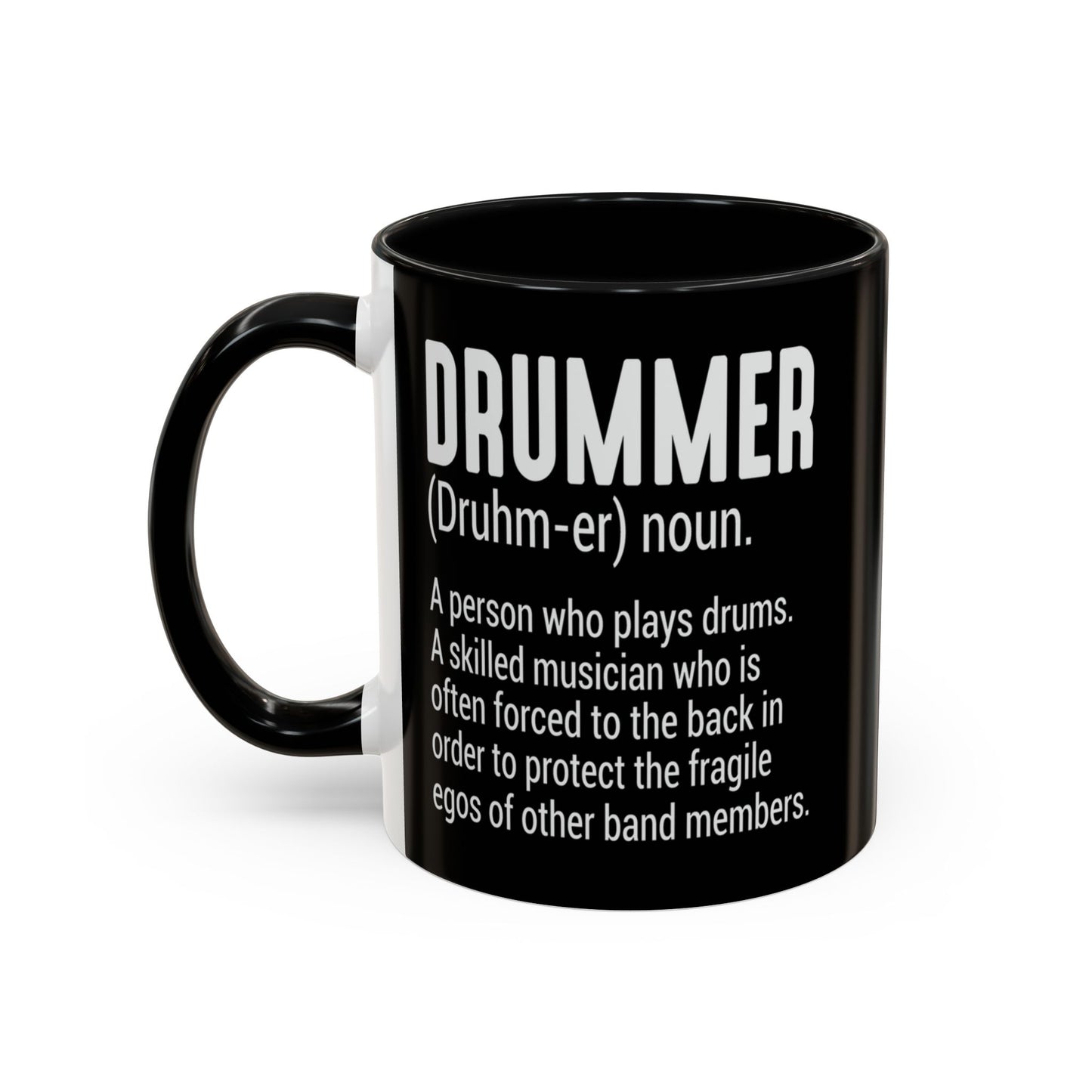 11oz Accent Coffee Mug - Funny Quote - Drummer Definition