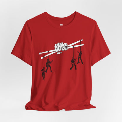 Funny Unisex T-Shirt Drummer Music Red