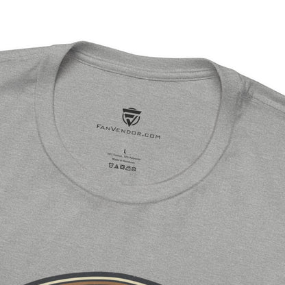 Gray t-shirt with 'FanVendor.com' logo and text on the collar area.