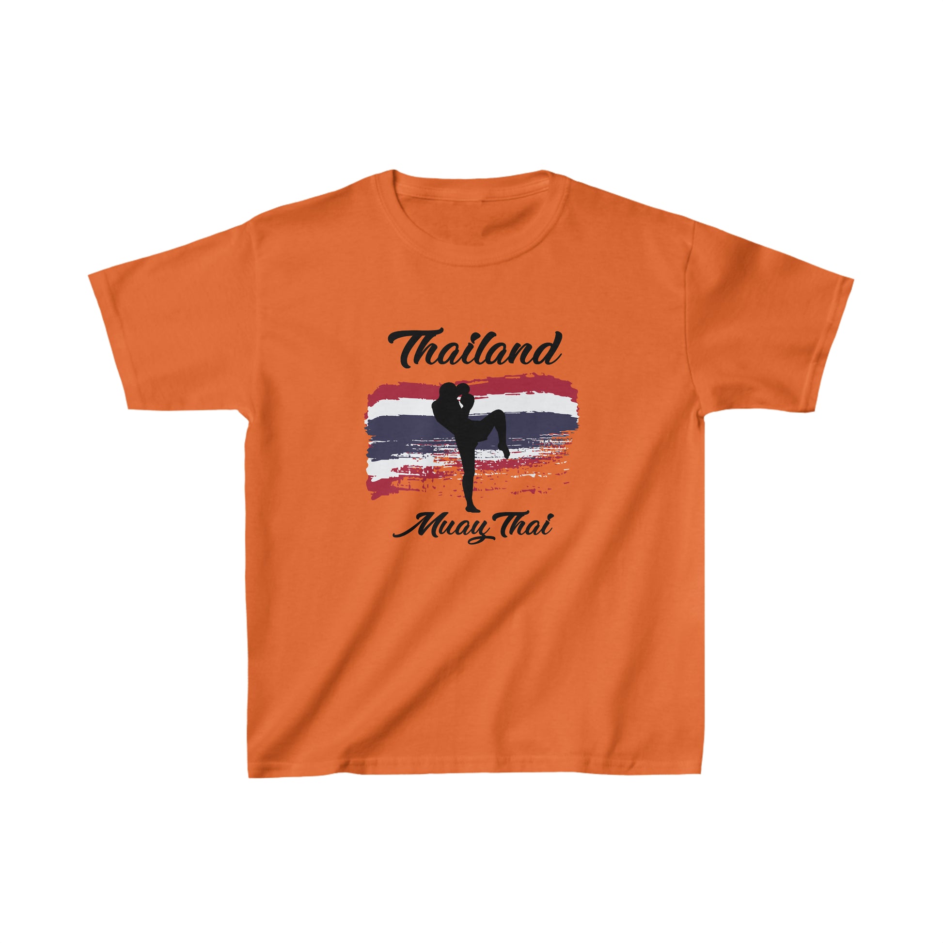 Kids Unisex T-Shirt Martial Arts Thailand  Orange