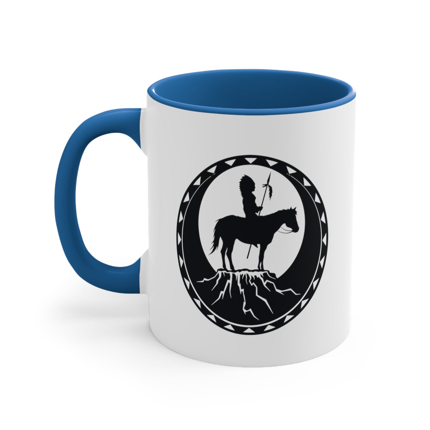 Accent Coffee Mug Native American Blue