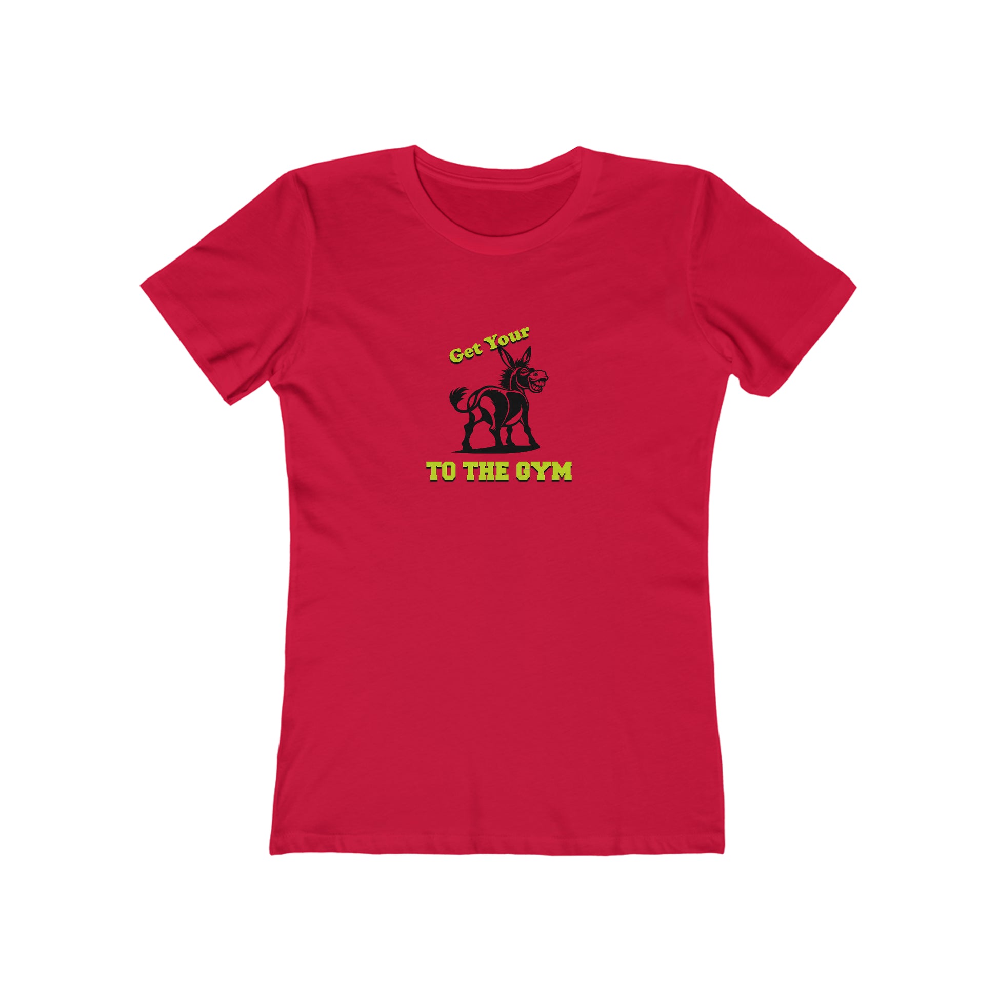 Funny Women's T-Shirt Gym Exercise Fitness Red