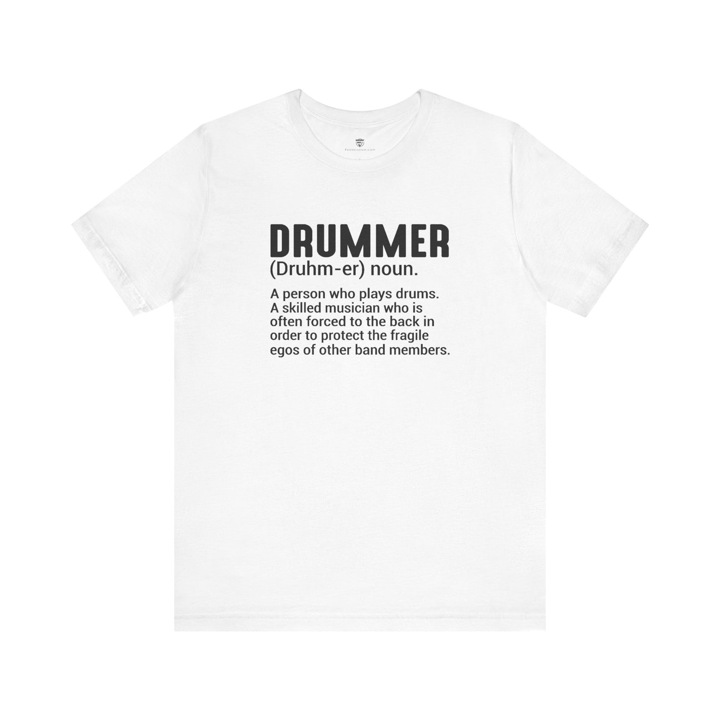 Funny Unisex T-Shirt Drummer Music White