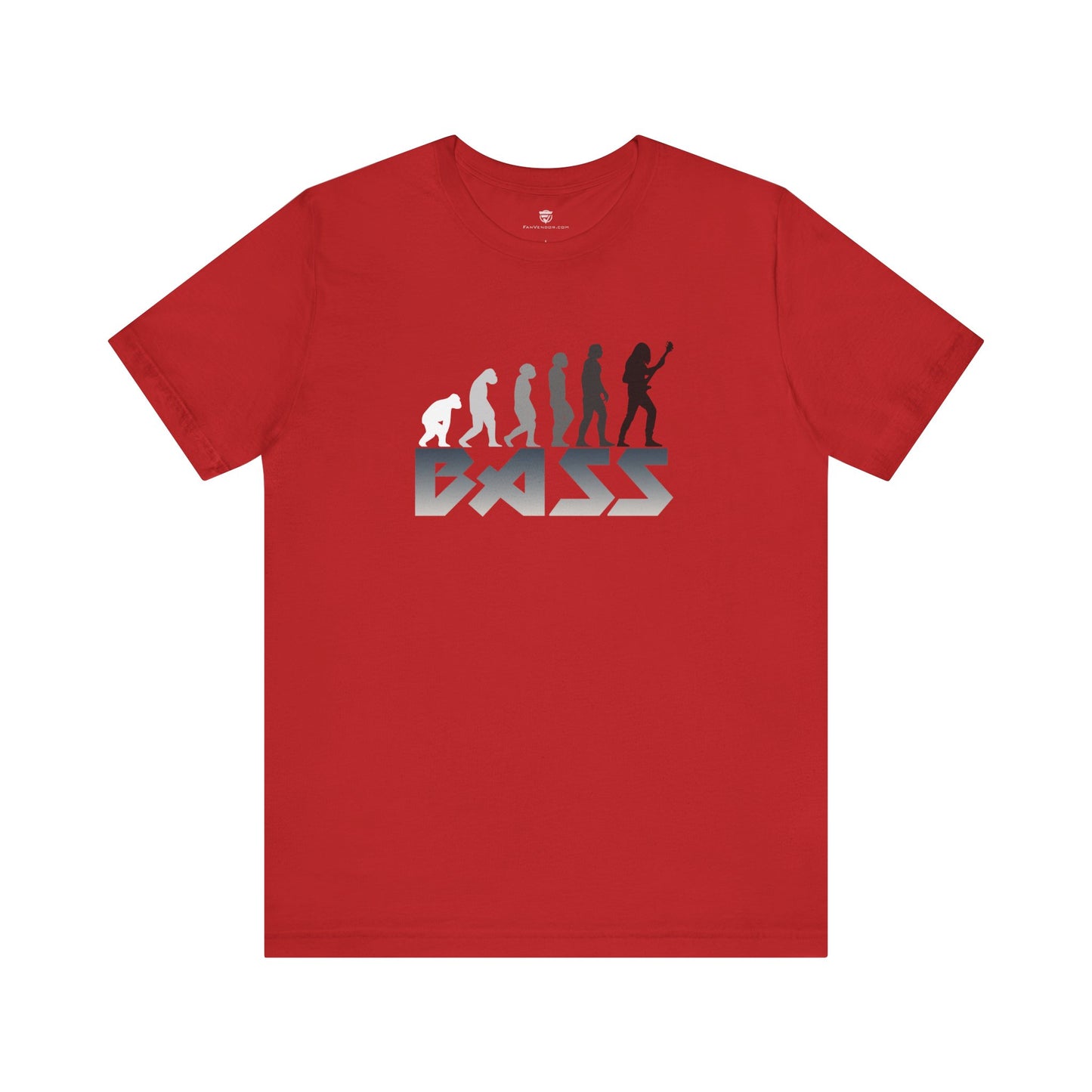 Unisex T-Shirt Bass Guitar Red